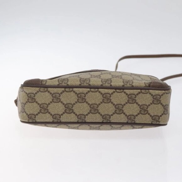 GUCCI GG Supreme Shoulder Bag PVC Beige Gold Auth - Picture 9 of 15